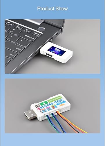 Miniatura 5 de waveshare Placa de desarrollo RP2040 Geek basada en microcontrolador RP2040 con pantalla LCD a color de 1.14 pulgadas 65K y caja de plástico blanco,