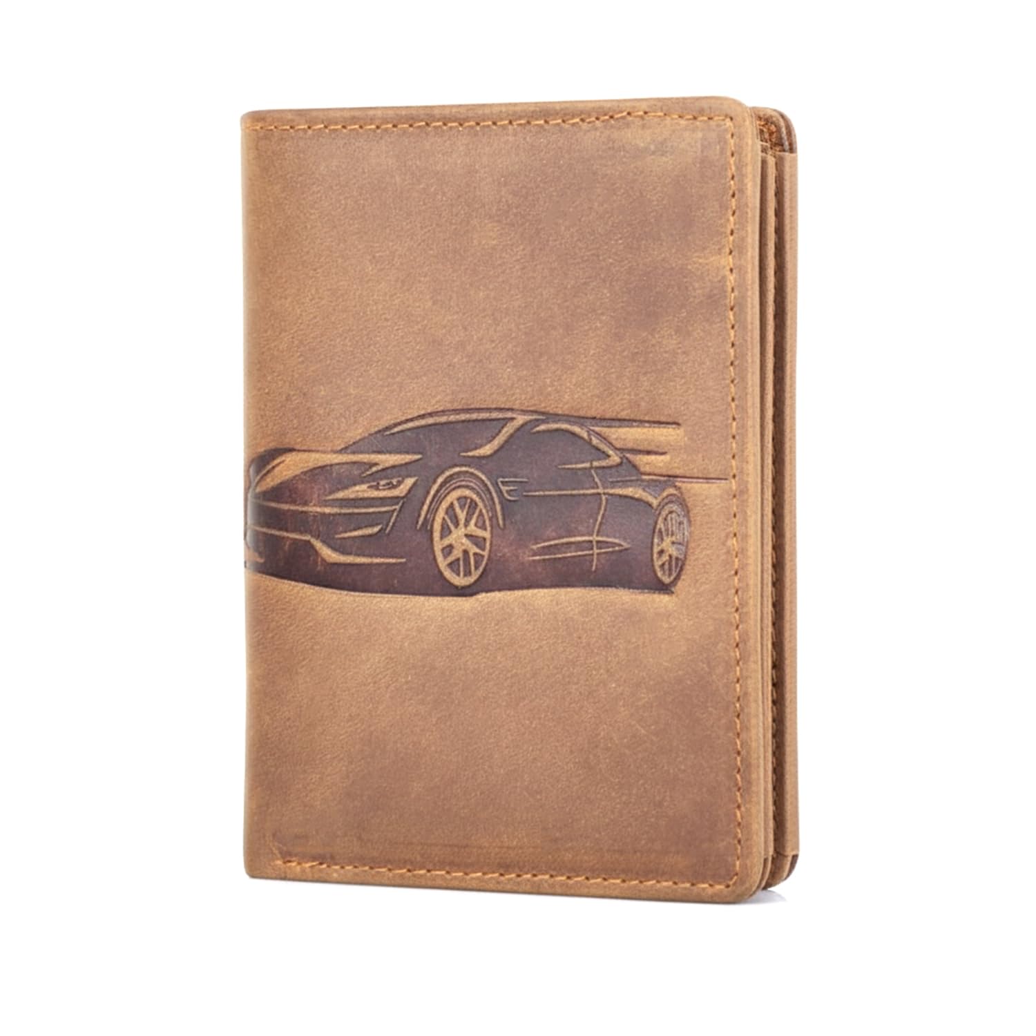 Porte Papier Voiture en Cuir - Organiseur- étui Carte Grise, permis, Carte d'identité, Cartes, très Complet, Cuir Souple pour Homme ou Femme