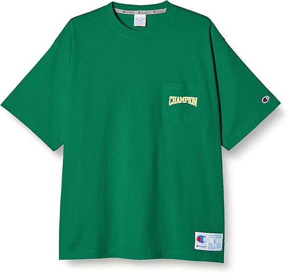 Amazon チャンピオン Tシャツ 半袖 綿100 グラフィックロゴ バックプリント リラックスフィット ショートスリーブポケットtシャツ アクションスタイル C3 V333 メンズ アクティブシャツ Tシャツ 通販