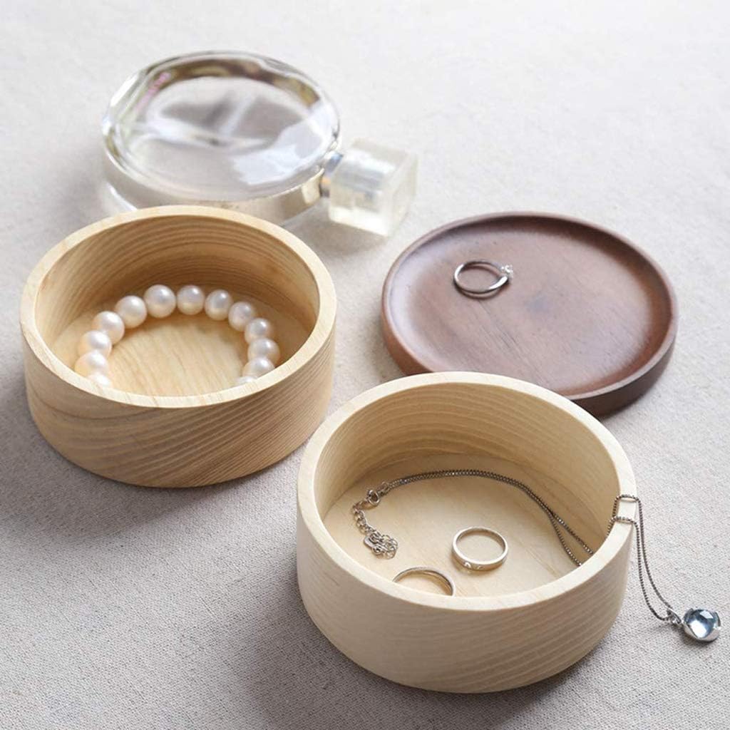 Jewelry Box, Organizer Holder for Girls Women Traveling, Small Cylindrical Storage Case for Earrings Necklaces Bracelets Rings