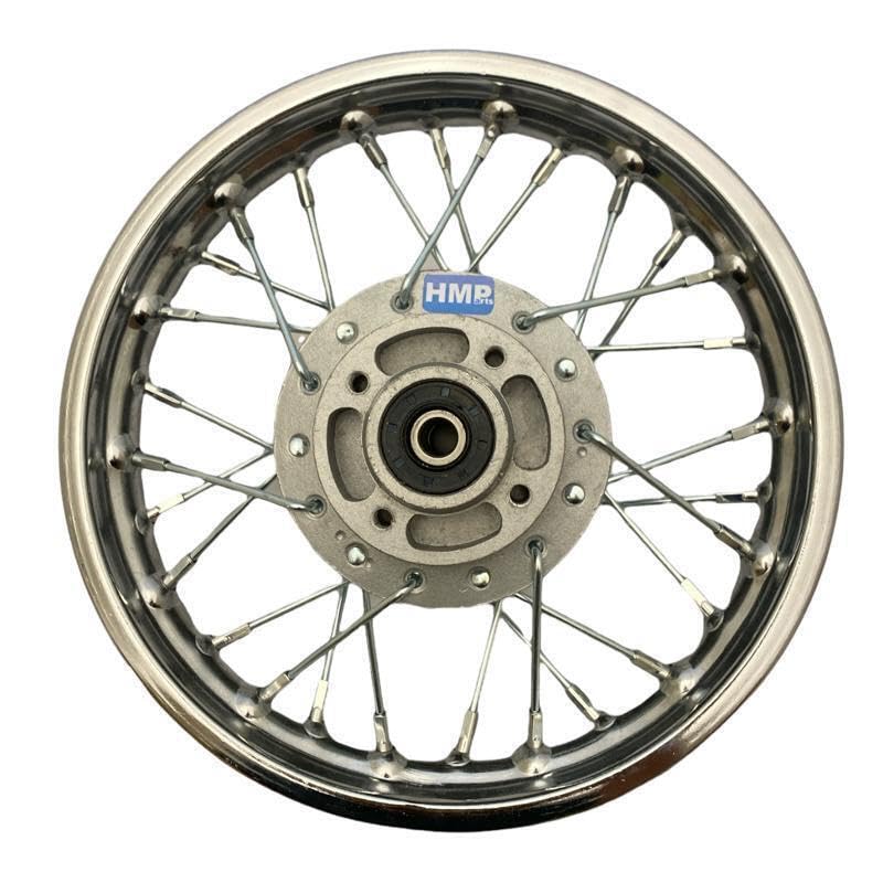 Felga Stahl 10 Zoll Chrom 12 mm Achse Dirt Bike Pit Bike MotoCross