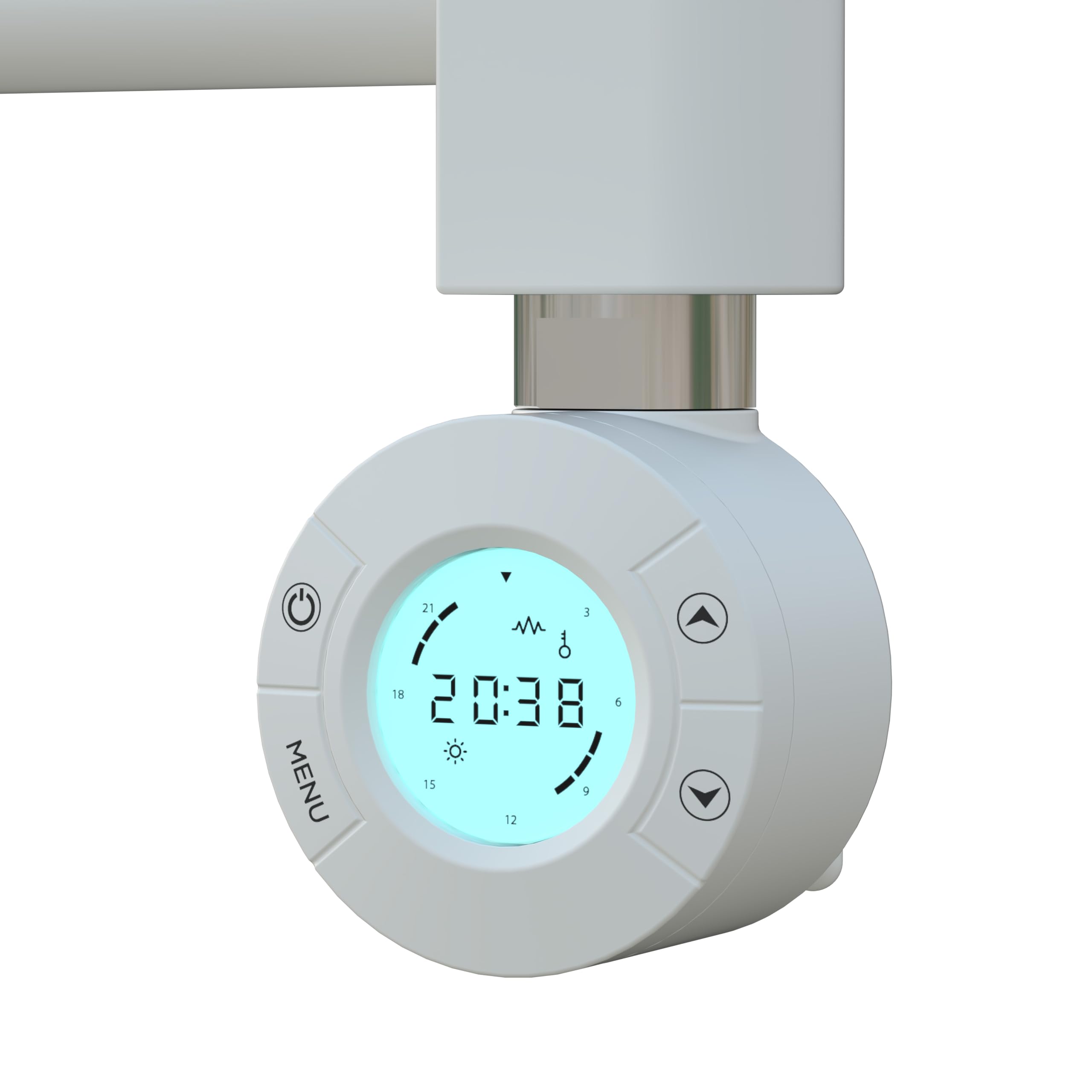 facula - Radiador Toallero Eléctrico Fluido WiFi Programable | Modos Confort, Noche y antihielo (Blanco, 1178x500mm)