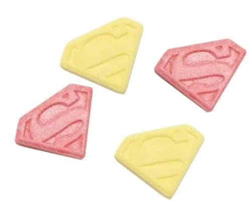 Miniatura 6 de Superman S-Shield Sours Candy - Paquete de 12 latas de dulces coleccionables con logotipo de Superman S con exhibición, caramelo con sabor a cereza