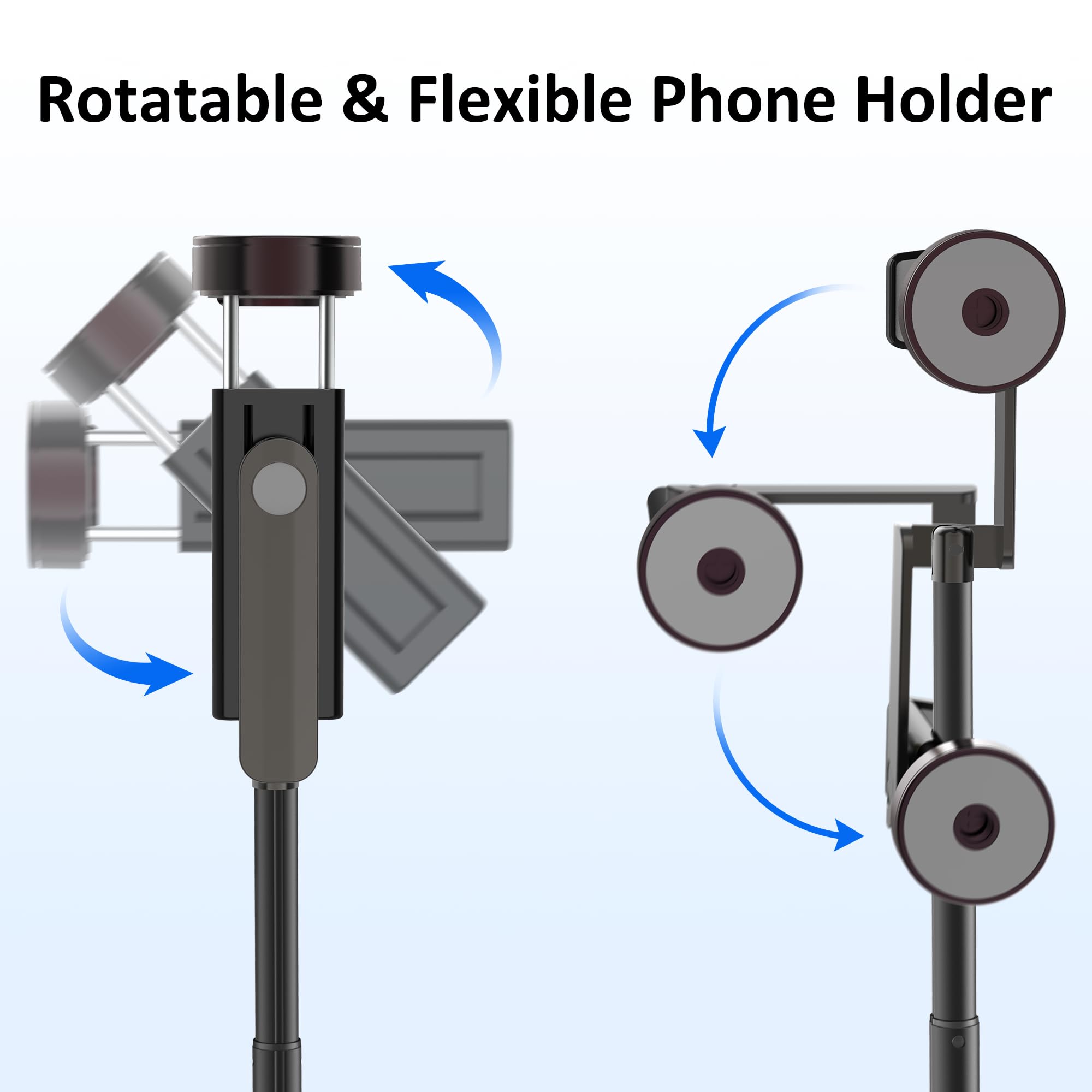 Selfie Stick Lega di Alluminio Selfie Stick Treppiede con Telecomando Pieghevole Viaggio Treppiede Stand Rotazione 270 Compatibile con iPhone/Android/Go Pro Camera