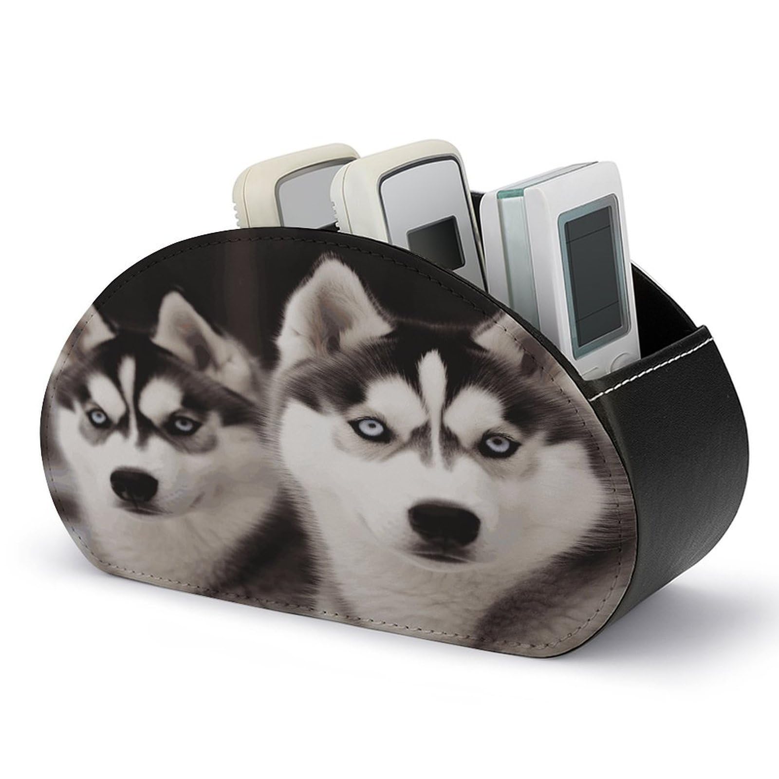 Btcowzrv Style Husky Dog Remote Control Holder With 5 Compartments