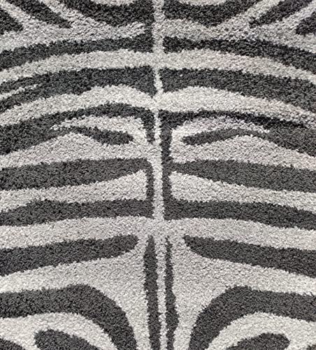 COMERCIAL CANDELA FELPUDOS Y ALFOMBRAS Alfombra de Salón Diseño de Cebra Blanco y Negro (100_x_150_cm)