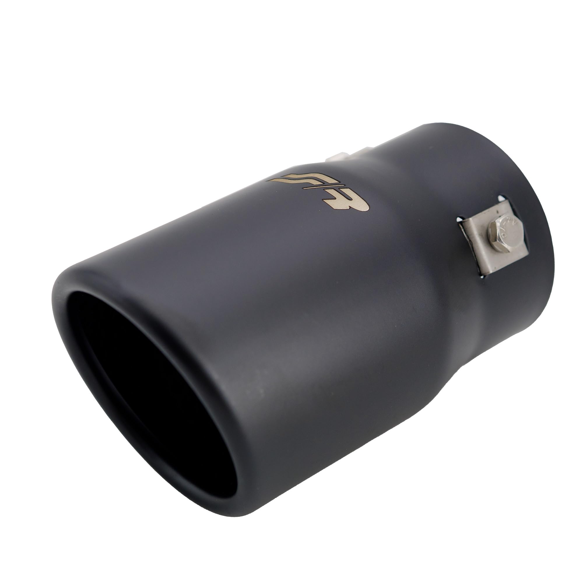 Simoni Racing Cola de Tubo de Escape Deportiva Ovalada/Inclinada - Negro - 76x80xL128mm - Montaje ->68mm
