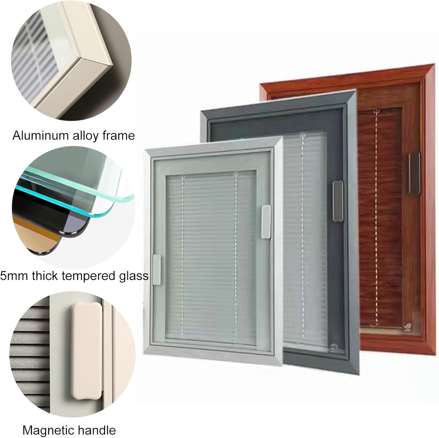 Customizable Magnetic Window, Aluminum Shed Service Window Blackout, Light Control Bathroom Privacy Window for Home Indoor