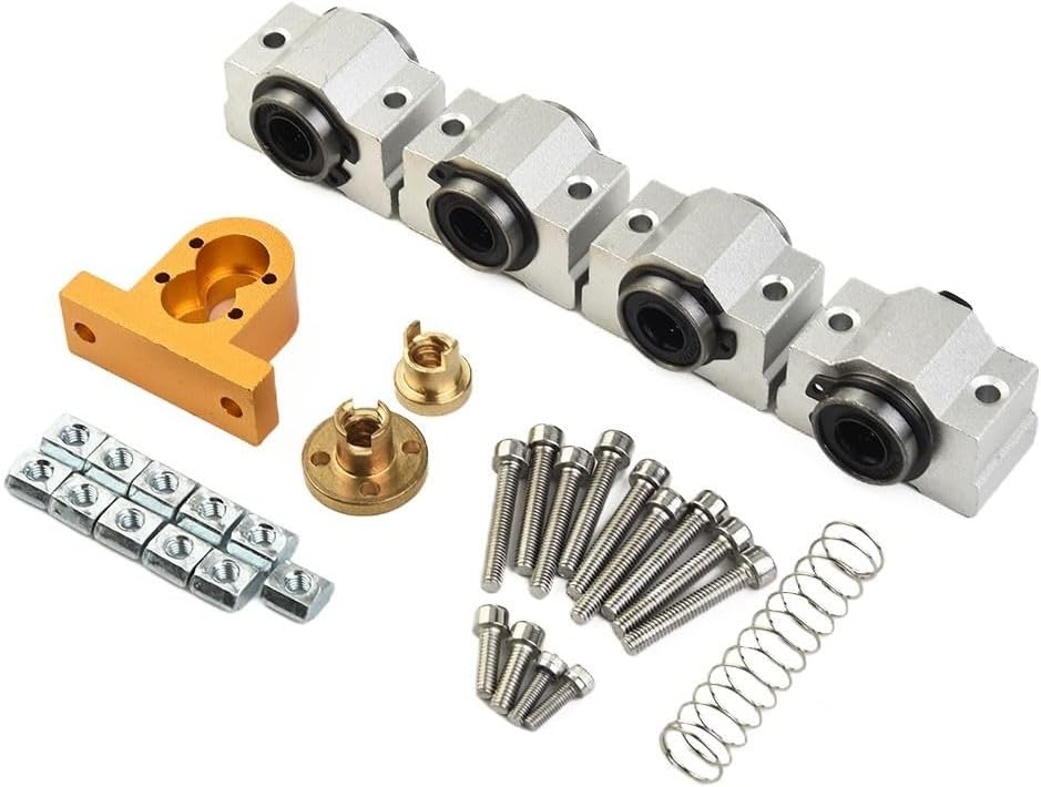 Technical Upgrade Package for CNC 3018 Pro X Device Compatible with CNC Router 3018 Pro Machines Needing 12mm and 10mm Shaft Support T8 4mm Screw