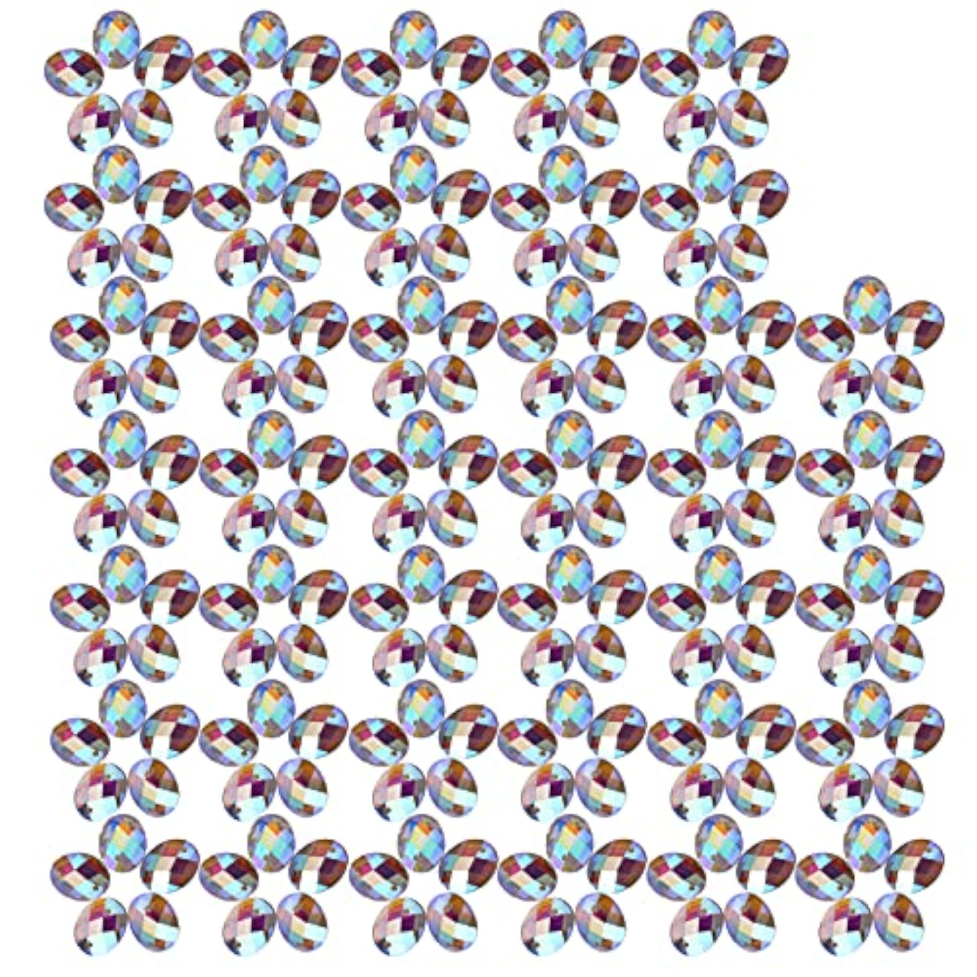 200pcs Clear AB Drip Acrylic Button for Necklaces & Bracelets