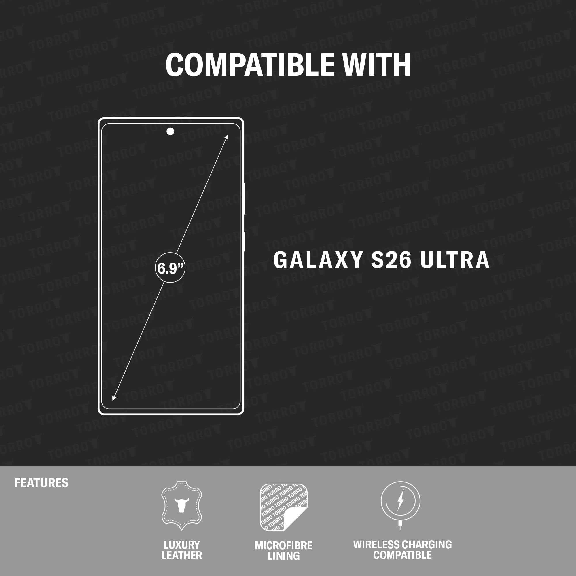 TORRO Etui kompatybilne z Samsung Galaxy S26 Ultra 5G 2026 - skórzane etui premium z funkcją ładowania MagSafe, smukłe, z zderzakiem (Ciemnobrązowy)
