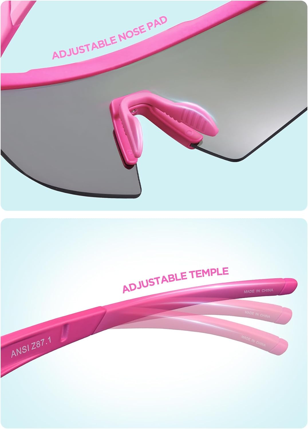 Z87.1 Sunglasses for Women Men,Fashion Safety Sunglasses Non-Polarized Advanced UV400 Running Softball Cycling