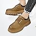 WUBENHUANSHOE Men's Casual Shoes Fashion Leather Work Boot Leisure Men Shoes Comfortable Platform Footwear Retro Tactical Flats (Brown,9.5)