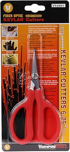 Miniatura 4 de VamPLIERS VT-2951 - Cortador de Kevlar de fibra óptica de 6 14 pulgadas + tijeras de Kevlar de fibra óptica VT-2953 de 8 pulgadas (hechas en Japón)