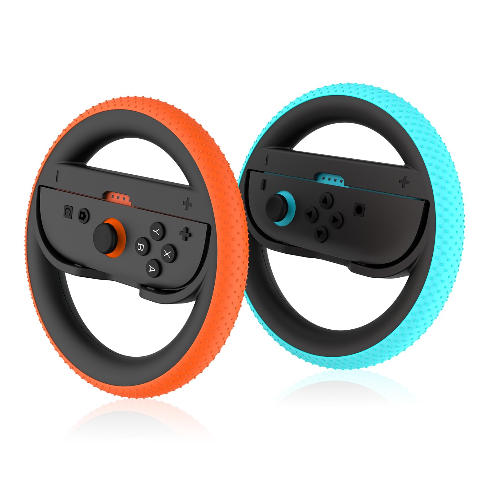 Volante Nintendo Switch 2 Joycon accesorios Mario Kart World azul naranja 8