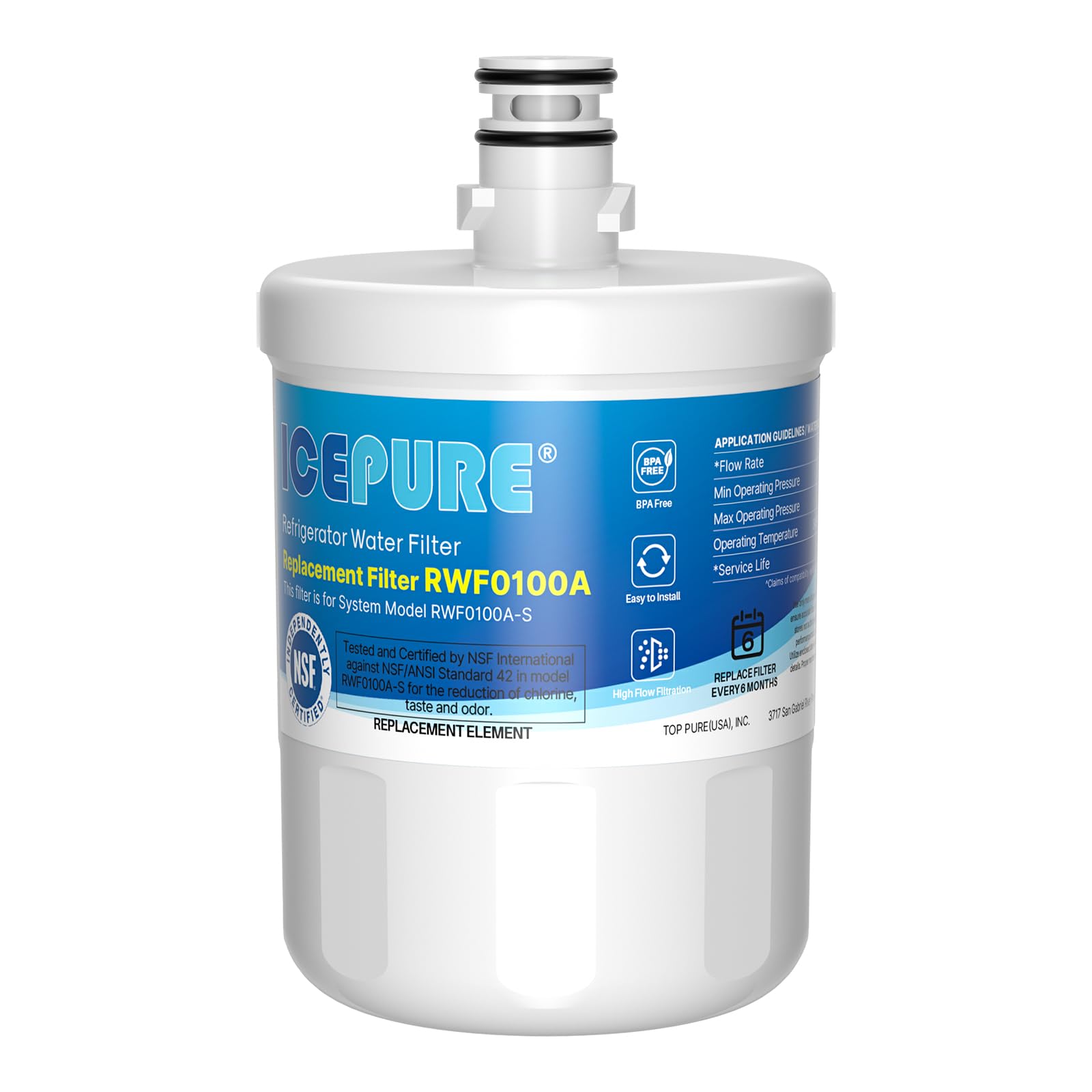 ICEPURE RWF0100A Replacement for LT500P, kenmore 469890 9890, 5231JA2002A, LSC27925ST, ADQ72910907, ADQ72910901, GEN11042FR-08, LFX25974ST, LFX25973S 1 PACK