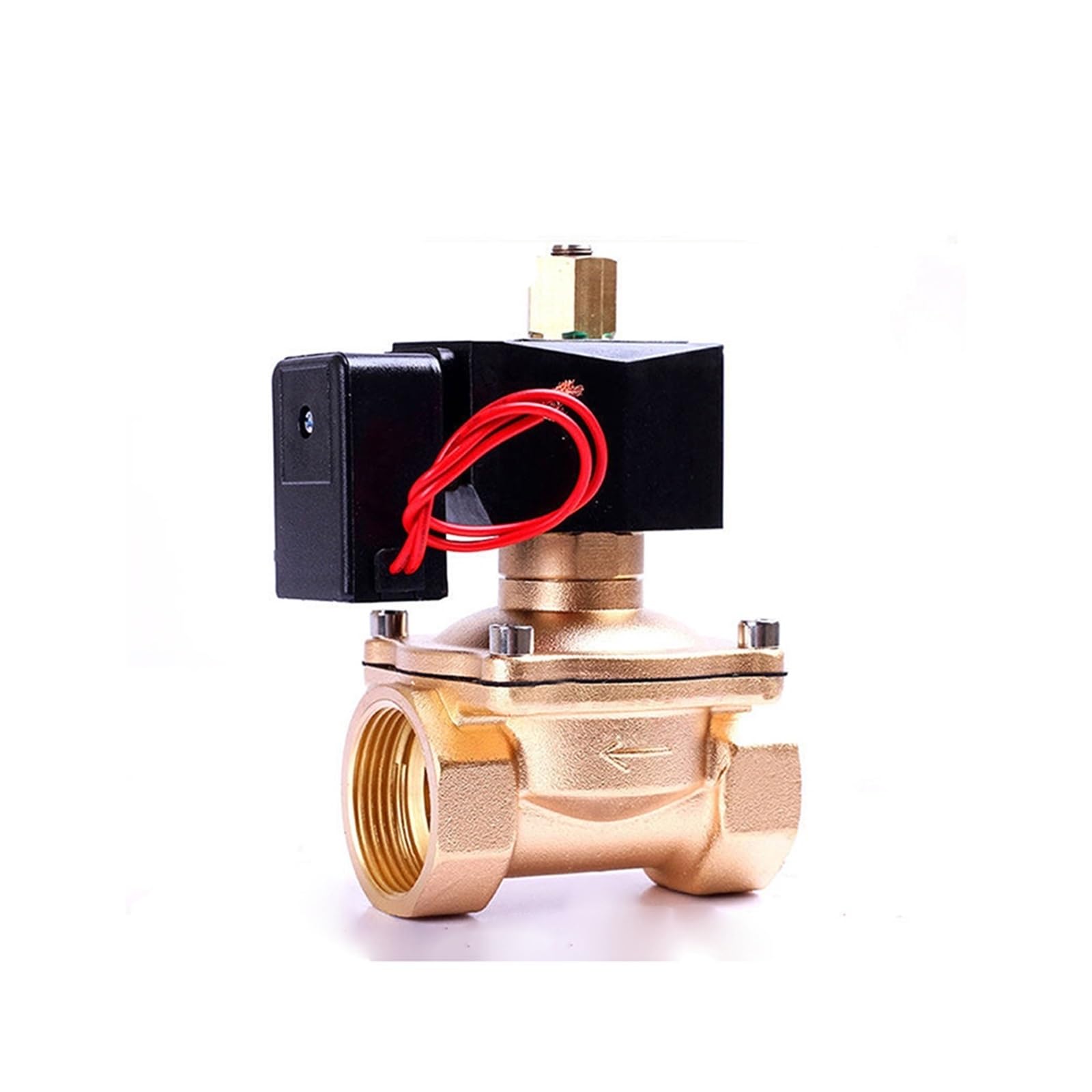 TREDSWQCV 1-1/4" Brass Non Hot Normally Open Solenoid Valve 24V 12V 110V 220V For 24 hours Working(G-110VAC-NBR-SEAL)