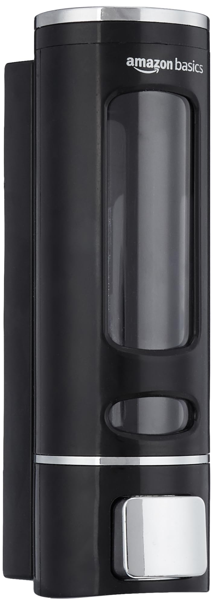 Amazon Basics Soap Dispenser | Wall Mounted | 400 ml (Cylindrical, Black)