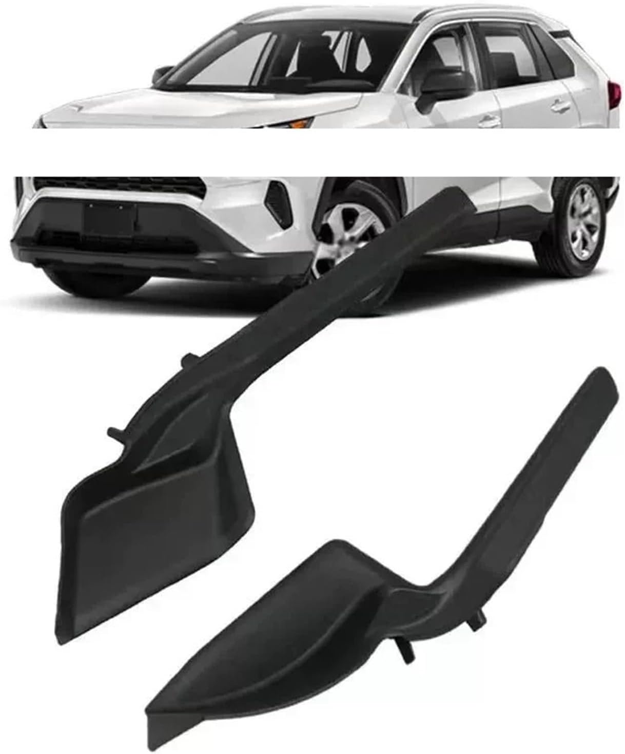 1Pair Car Front Windshield Wrap Corner Trim Fit for Toyota Fit for RAV4 RAV 4 XA50 2019 2020 Wiper Cowl Side Trim Cover Lid Cap Accessories