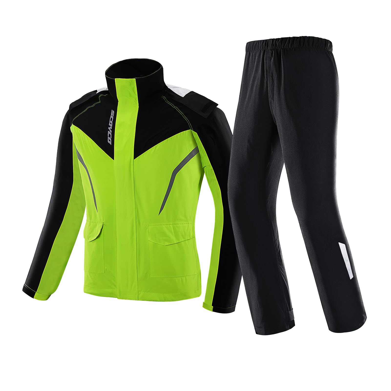 Scoyco Combinaison de pluie moto pour homme, jaune, noir, taille 2XL