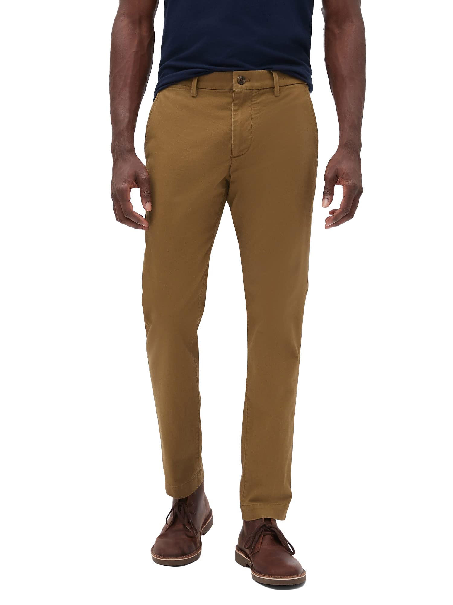 Gap Men's Palomino Brown Global Essential Skinny Fit Khaki Chino Pants, 33W X 32L