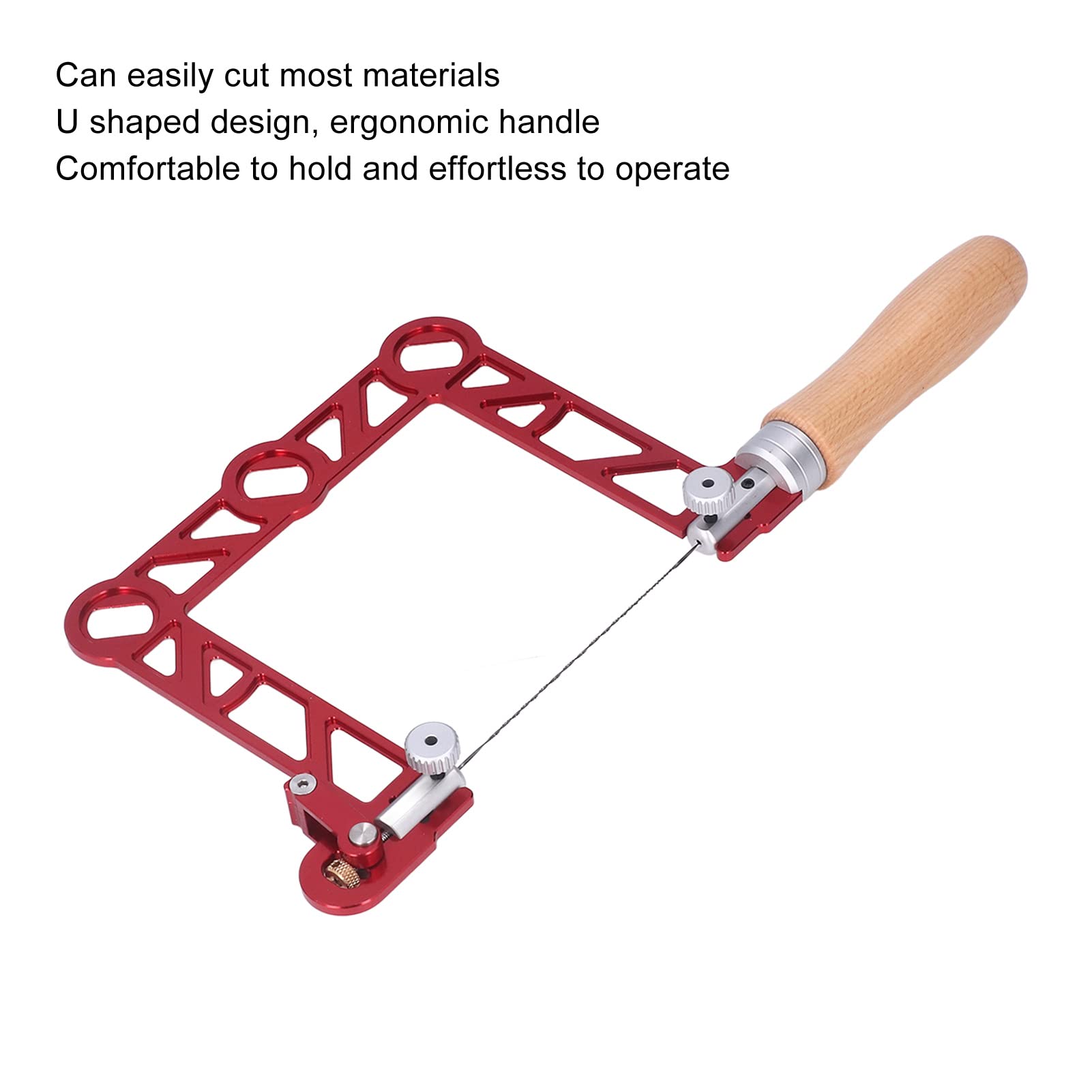 Generic Hand Laubsäge Mini Handsäge für Holz, Metall U förmig mit Holzgriff und Austauschbarer Sägeblatt für Schmuckherstellung Holzarbeiten (4 Zoll)