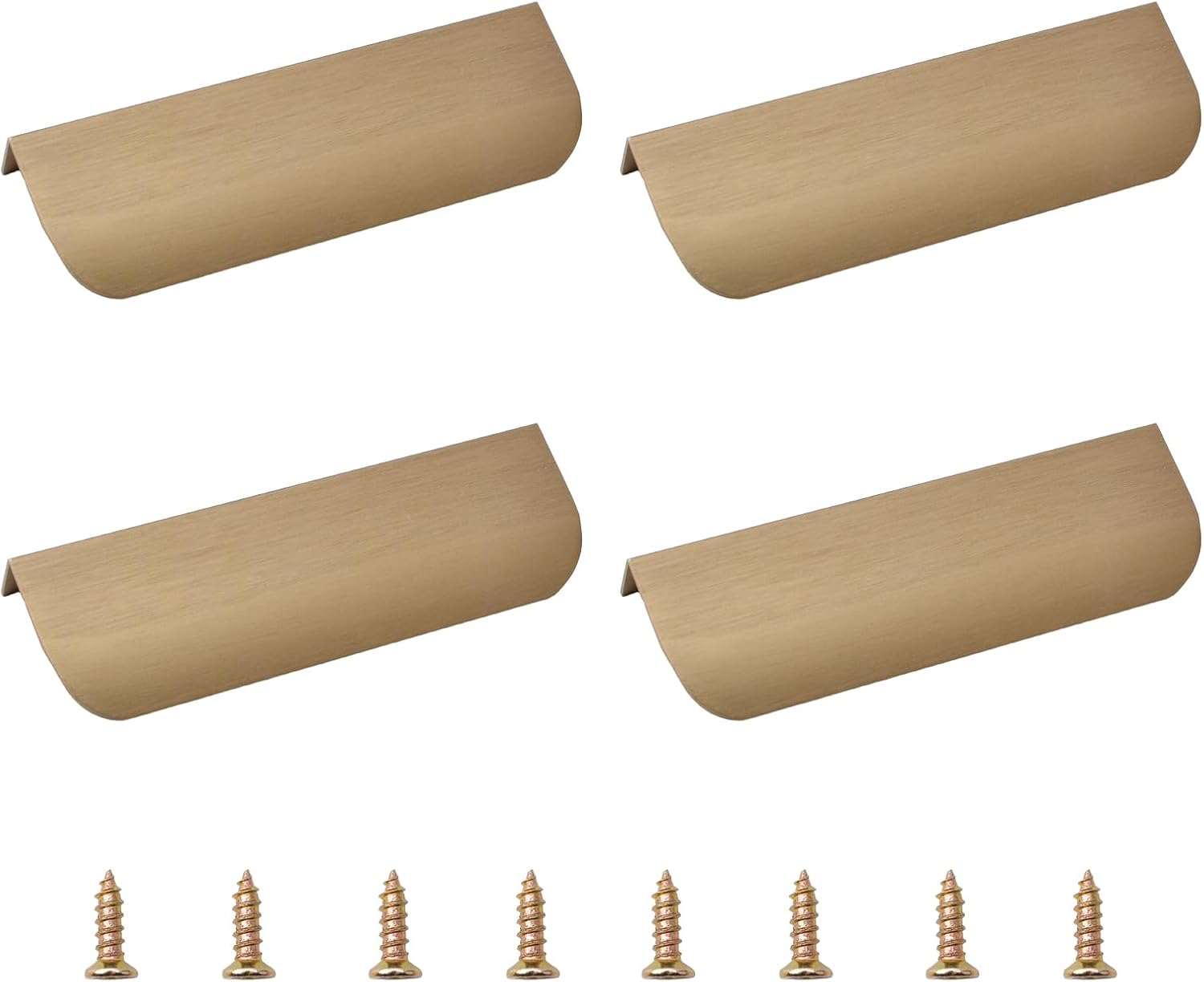 MOROBOR Finger Edge Pull, 10 PCS Concealed Rounded Edge Drawer Handles, Aluminum Alloy Invisible Wardrobe Handles for Cabinet Hardware Drawer, 120 mm/Bronze