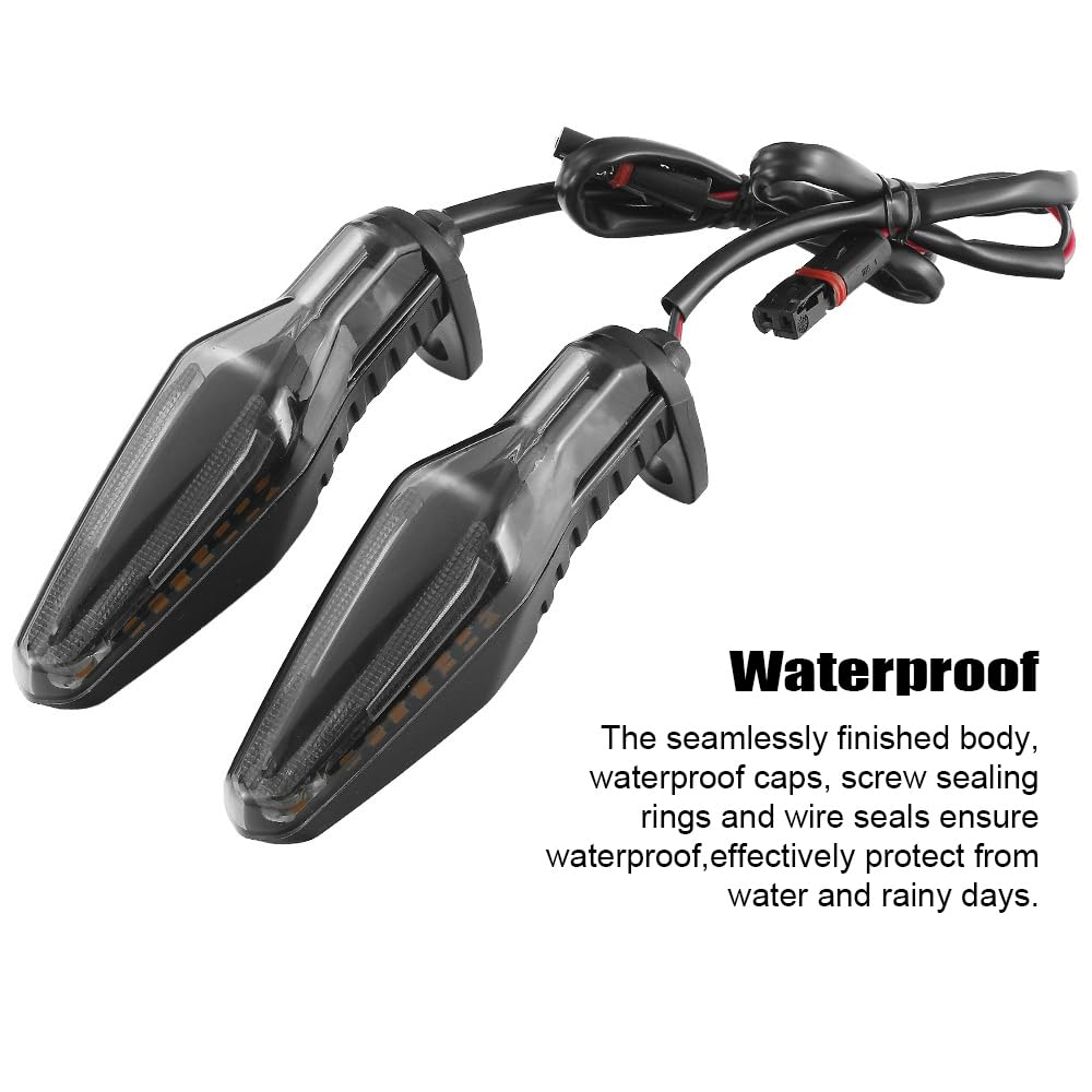 Shkalacar Indicateurs de Moto,Clignotants de Moto étanches 12 V 18 LED adaptés Compatible avec R1250GS Adventure F850GS R1200GS ADV S1000R S1000RR S1000XR F750GS F900R F900XR R1200RS R1250R 2013-2022