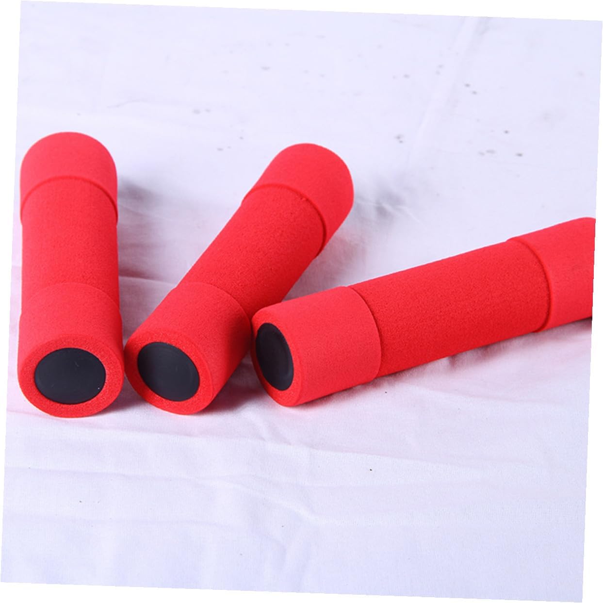 Wakauto 2pcs Red Foam Coated Dumbbells 0.5kg Fitness Weights for Women Home Gym Exercise Strength Training Equipment