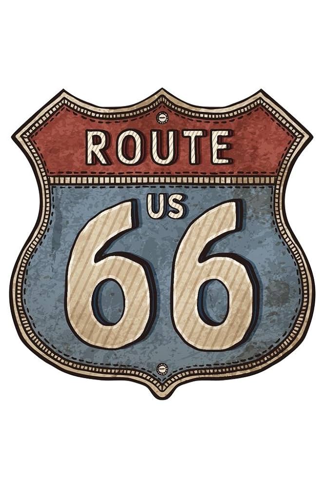 Amazon.co.jp: ポスターFoundryヴィンテージルート66 Road Sign