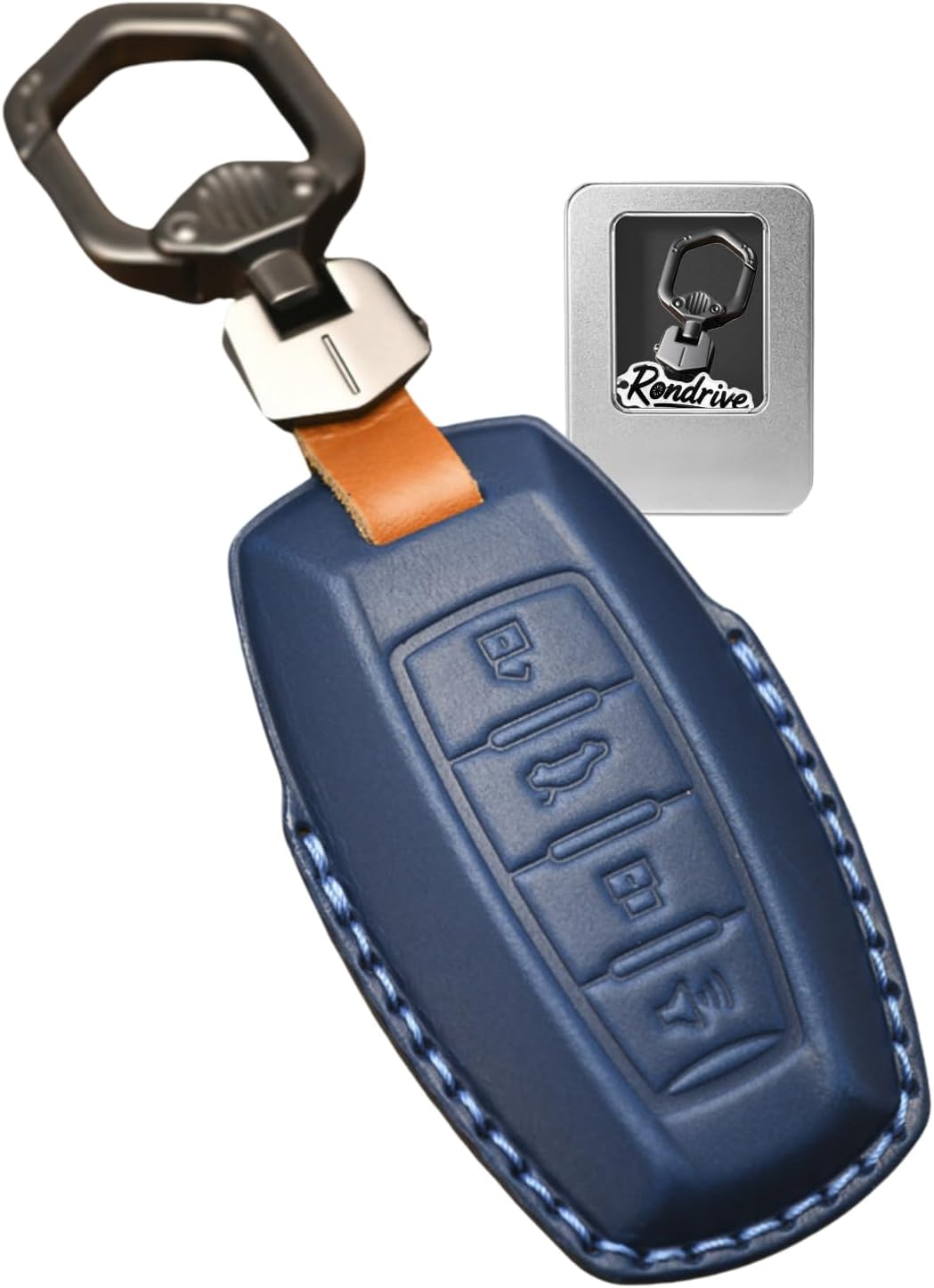 Key Fob Cover Compatible with Haval Jolion 2021-2025 Genuine Leather Car Key Case Fit for GWM Haval Dargo H9 H6 H7 H8 F7 F7X M6,Dark Brown