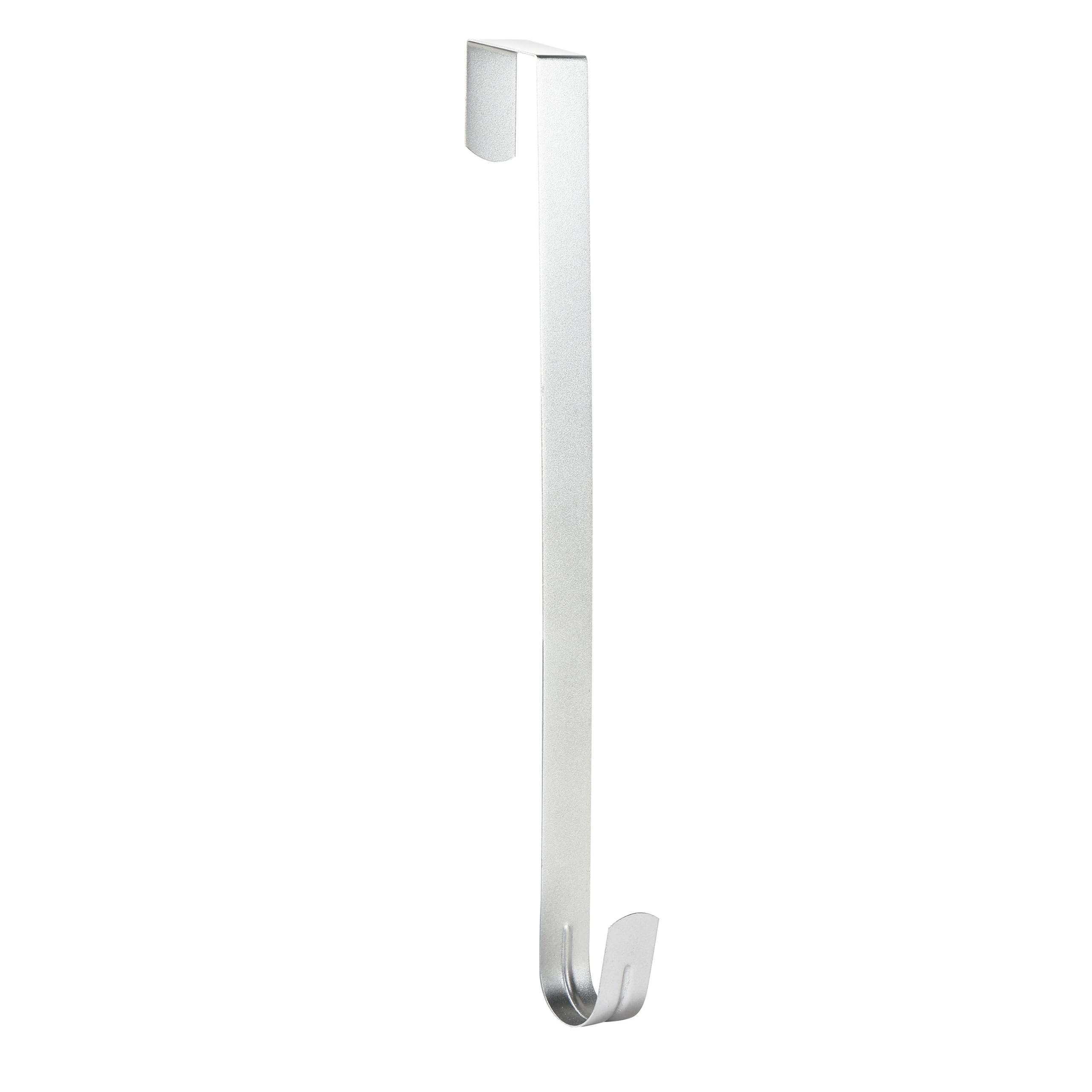 Slim Over The Door Wreath Hanger for Front Door, 15" Silver 1 Pack