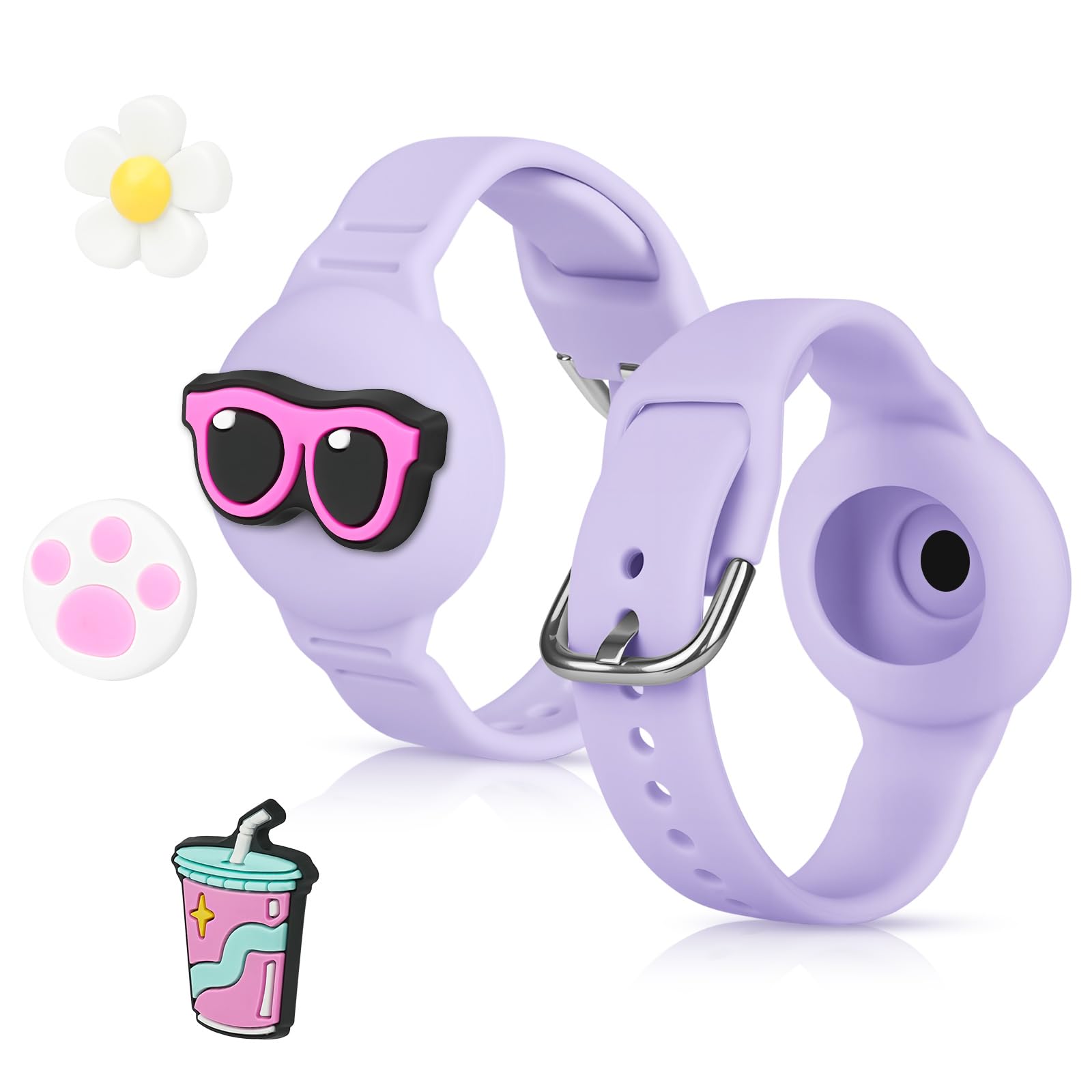 AXFEE Pulsera Compatible con Airtag, 1PCS Pulsera de Silicona para Niños, Funda Protectora Ajustable Antipérdida (Blue Shark, Airtag No Incluido) — view 12