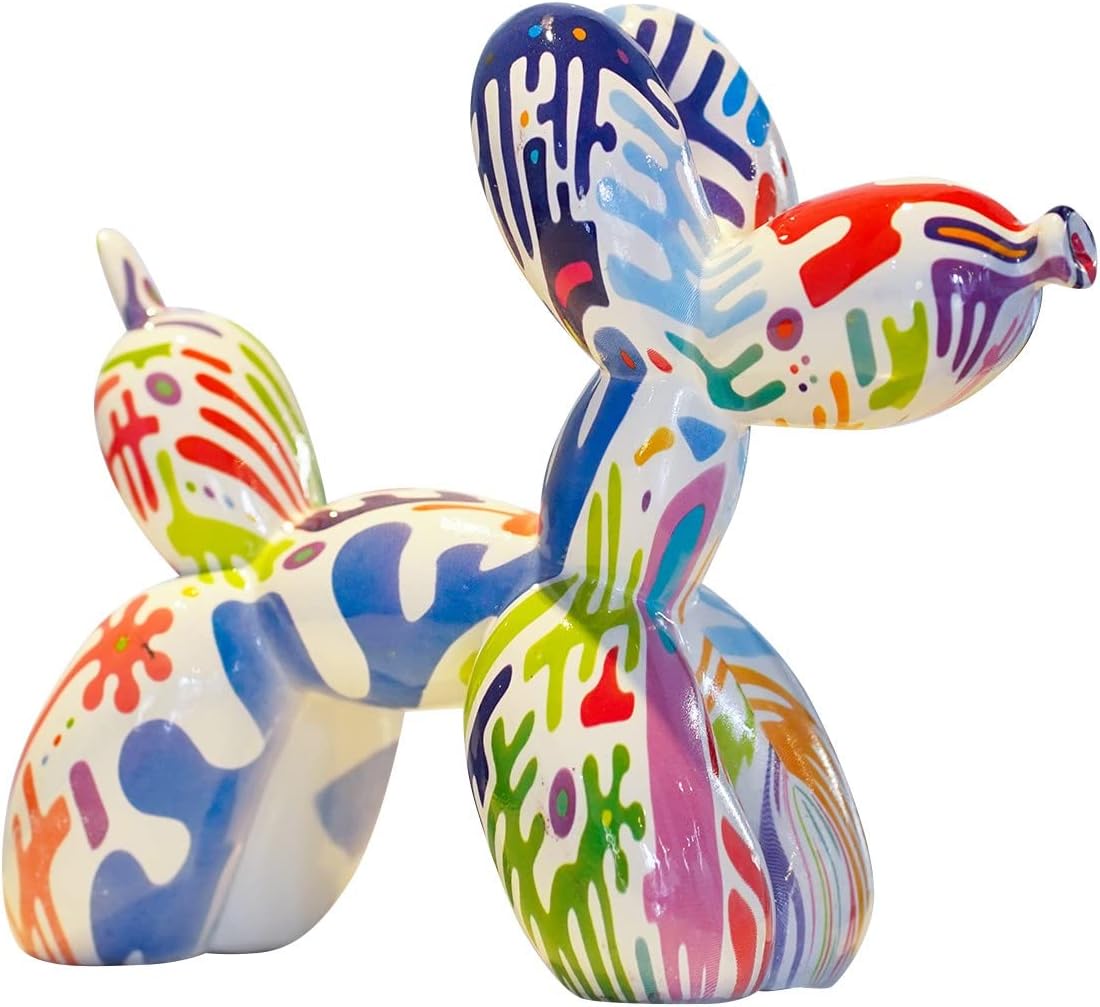 Resin Creative Balloon Abstract Dog Ornament