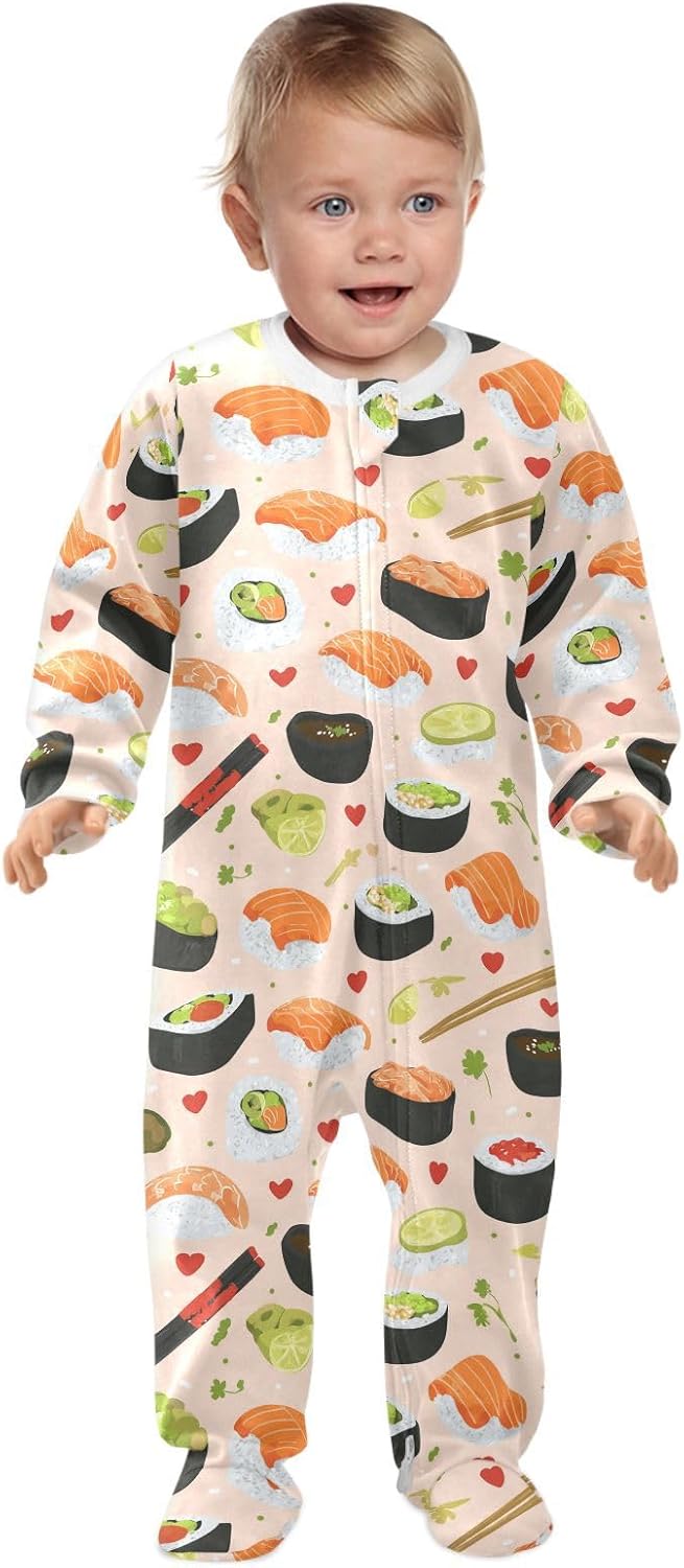Dussdil CutBaby One-Piece Footies Newborn Rompers Pajamas Cotton Footed Pjs for Sleep Play Boys Girls