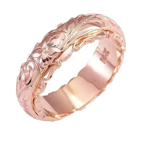 Engraved Plumeria Flower Ring for Women 2025 Trendy Dainty 925