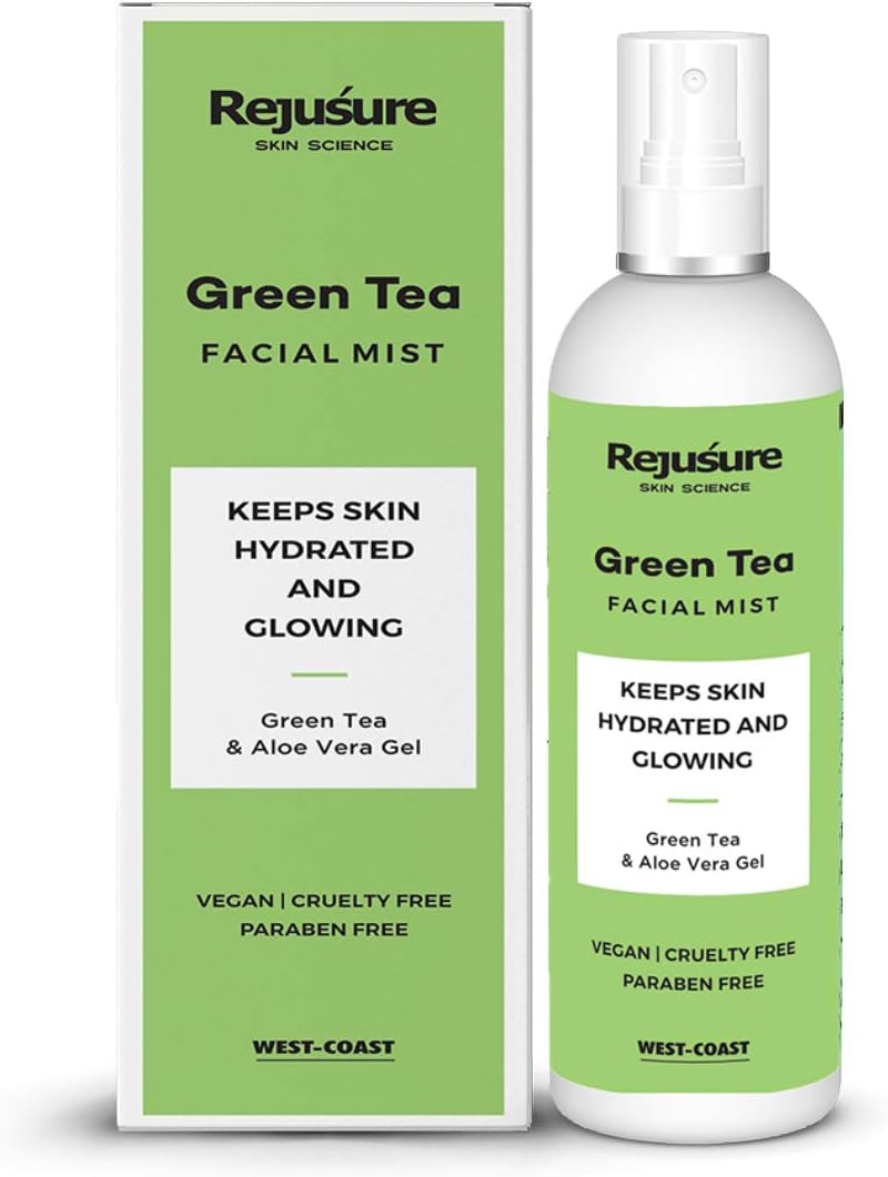 Green Tea Facial Mist | Face Toner for Glowing Skin | Face Toner with Green Tea Extract Containing Aloe Vera Gel For Face | Face Mist For Hydration - 100ml