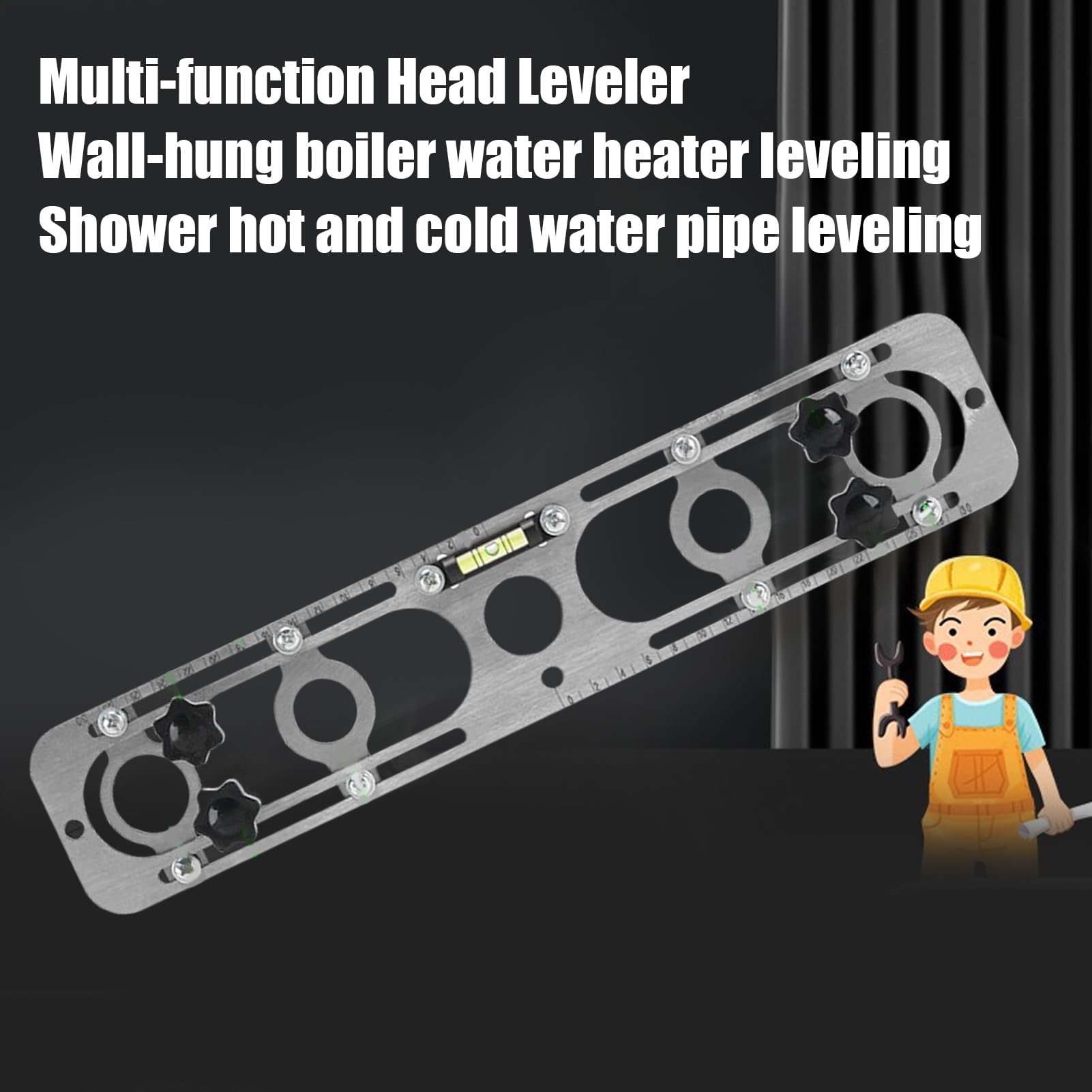 Nivelador de tubería de agua caliente y fría, dispositivo de reparación de grifo de ducha, soporte de fijación ajustable, suministros de reparación de acero inoxidable, accesorios profesionales para
