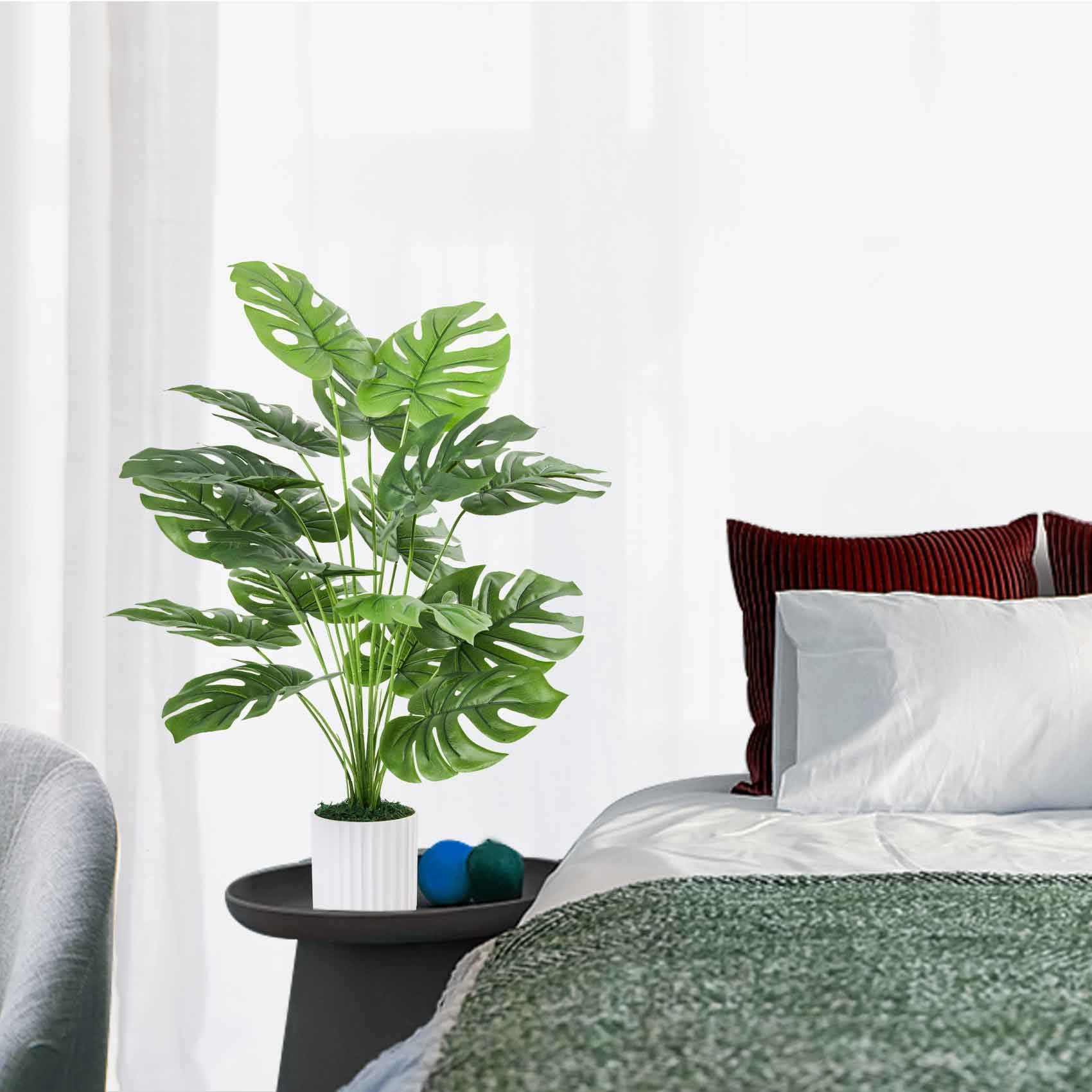 Amazon.com: Guheake 28" Fake Plants Large, Artificial Monstera Faux Plants  Indoor Tall for Floor Home Office Farmhouse Bedroom Decor : Home & Kitchen