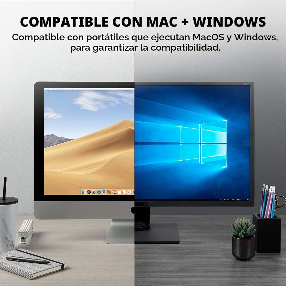 Belkin base dock Thunderbolt 3 estándar con cable Thunderbolt 3 (conector dock Thunderbolt para Mac y Windows), dos pantallas 4K a 60 Hz, transferencias de 40 Gbps, carga de salida de 60 W | Base USB-C, pantalla dual, hub de expansión para laptop, MacBook