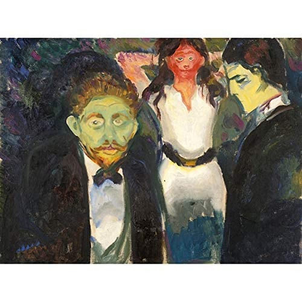 Edvard Munch Jealousy Art Print Canvas Premium Wall Decor Poster Mural