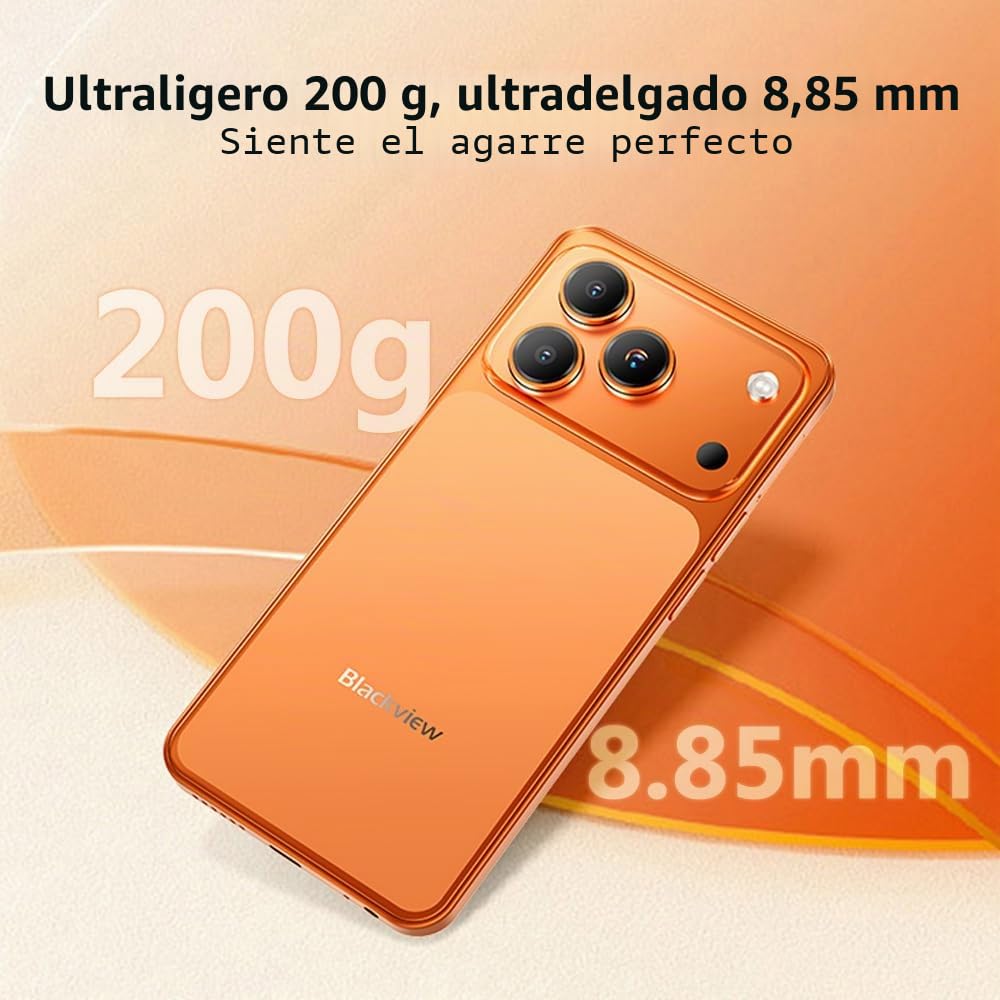 Blackview Wave 7C Android 16 Smartphone Libre con IA, 16GB+64GB/TF 1TB Teléfonos Móviles Libres, 6.56" HD+ Teléfono Móvil, 32MP+13MP, 5000mAh, 4G Dual SIM/WiFi 5/Face ID/GPS/OTG/FM/Funda, Negro