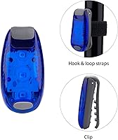 Vista 3 de 12 Pack Led Safety Light, Safety Light, High Visibility Strobe Running Lights Used for Bicycle, Walking Etc. Clip-On Running Lights Clip to Clothes