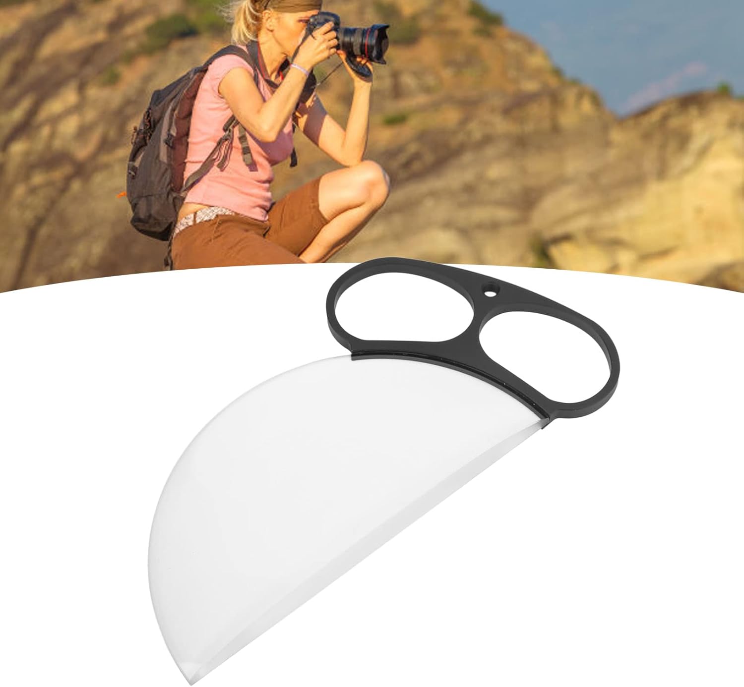 150mm Handheld Split Diopter Filter, Prism Glasses Lens Special Effects Filters with Wiping Cloth, Camera Photography Foreground Blur Film Prism Filter Accessories