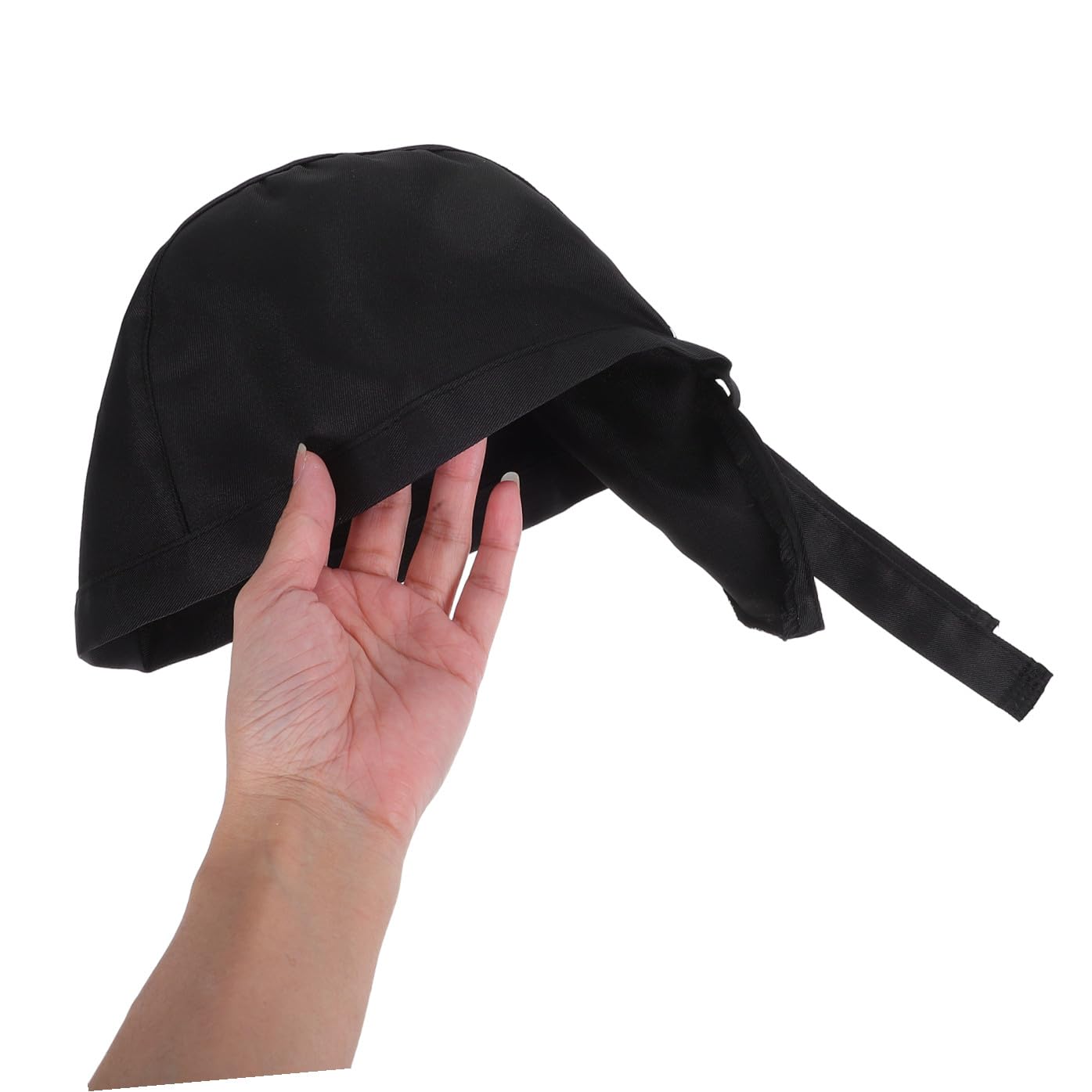 UKCOCO Sombreros de Trabajo de Cocina Negros para Chefs y Estudiantes, 3 Piezas de Tela Cómoda y Transpirable para Uso Diario y Profesional
