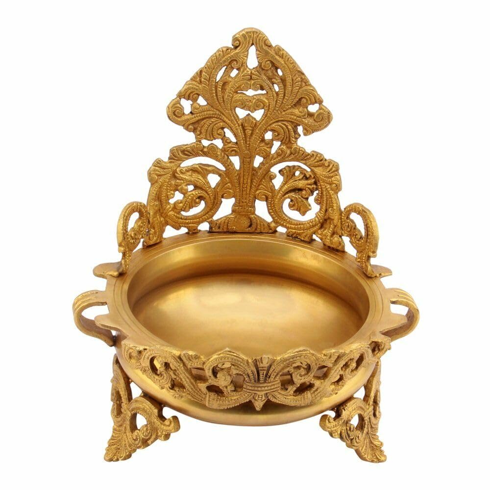 Pot en laiton véritable Devyom grand vase à pétales pour décoration maison chic