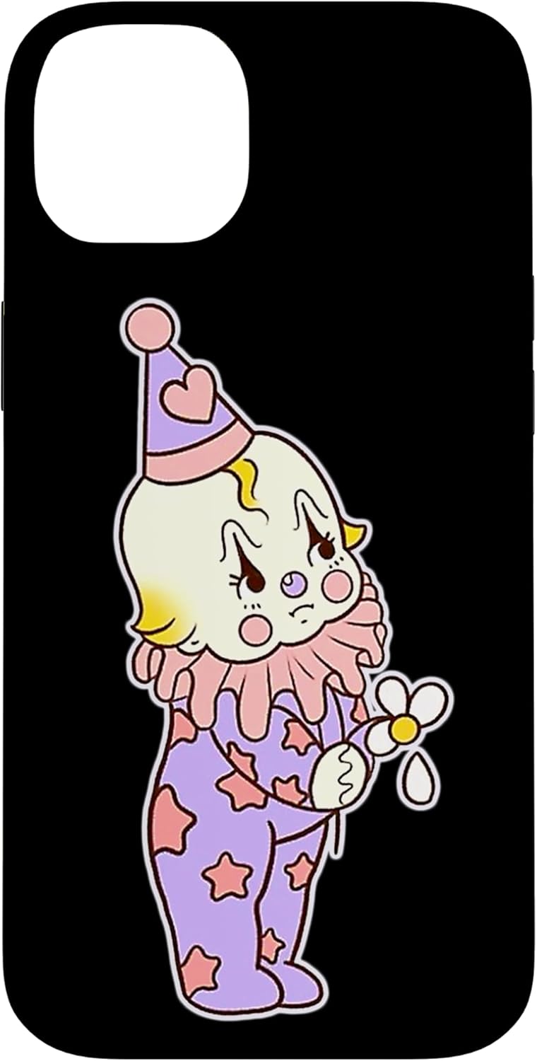 Kewpie Baby Sad Circus Clown Flower Tattoo Flash Case for iPhone 14 Plus