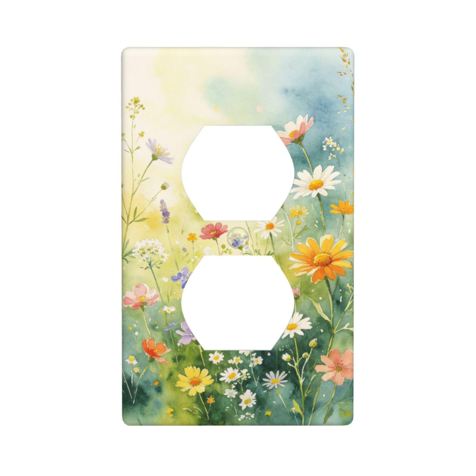 Watercolor Wild Art Decorative Switch Plate Cover-Unbreakable Polycarbonate Wall Plate for Home Office, 1 Gang with Screws