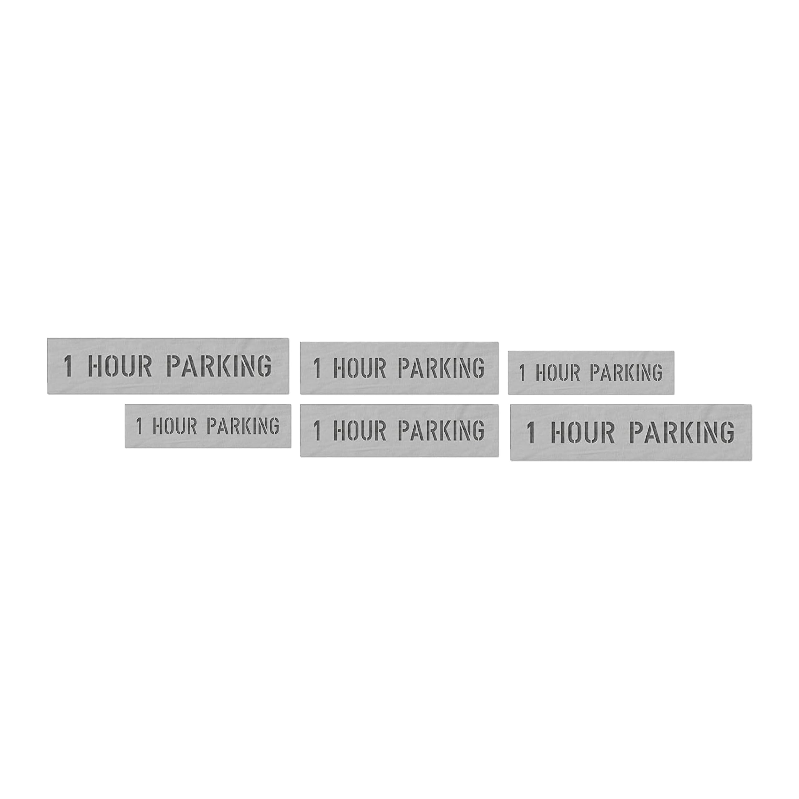 Stencil Stop Szablon parkingowy na jedną godzinę – wielokrotnego użytku do projektów DIY, malowania, rysowania, rzemiosła – 14 mil plastiku mylarowego (5 cm, 7,6 cm i 10 cm, 2 szt.)