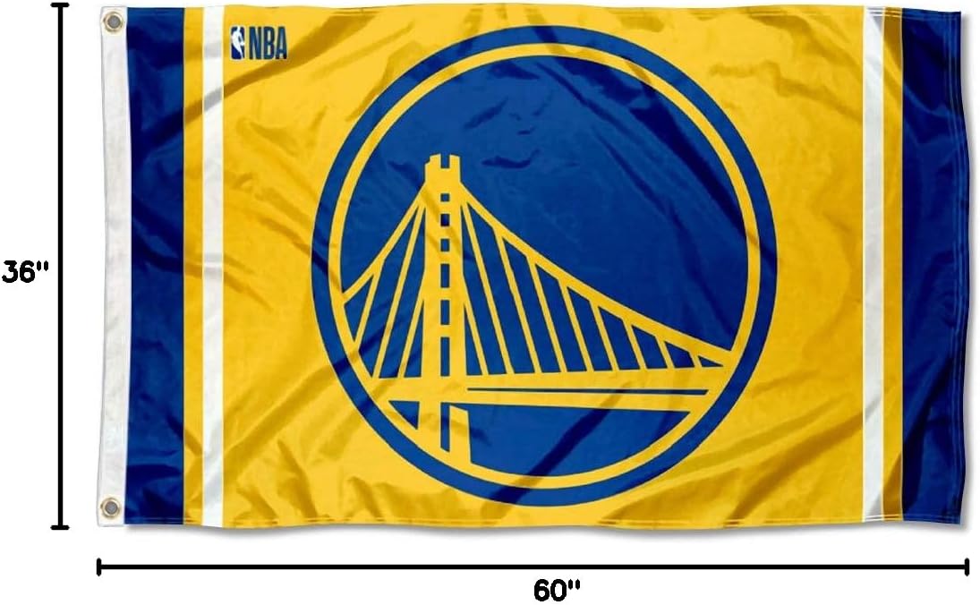 Golden State Warriors Gold 3x5 Flag and Banner - Image 8